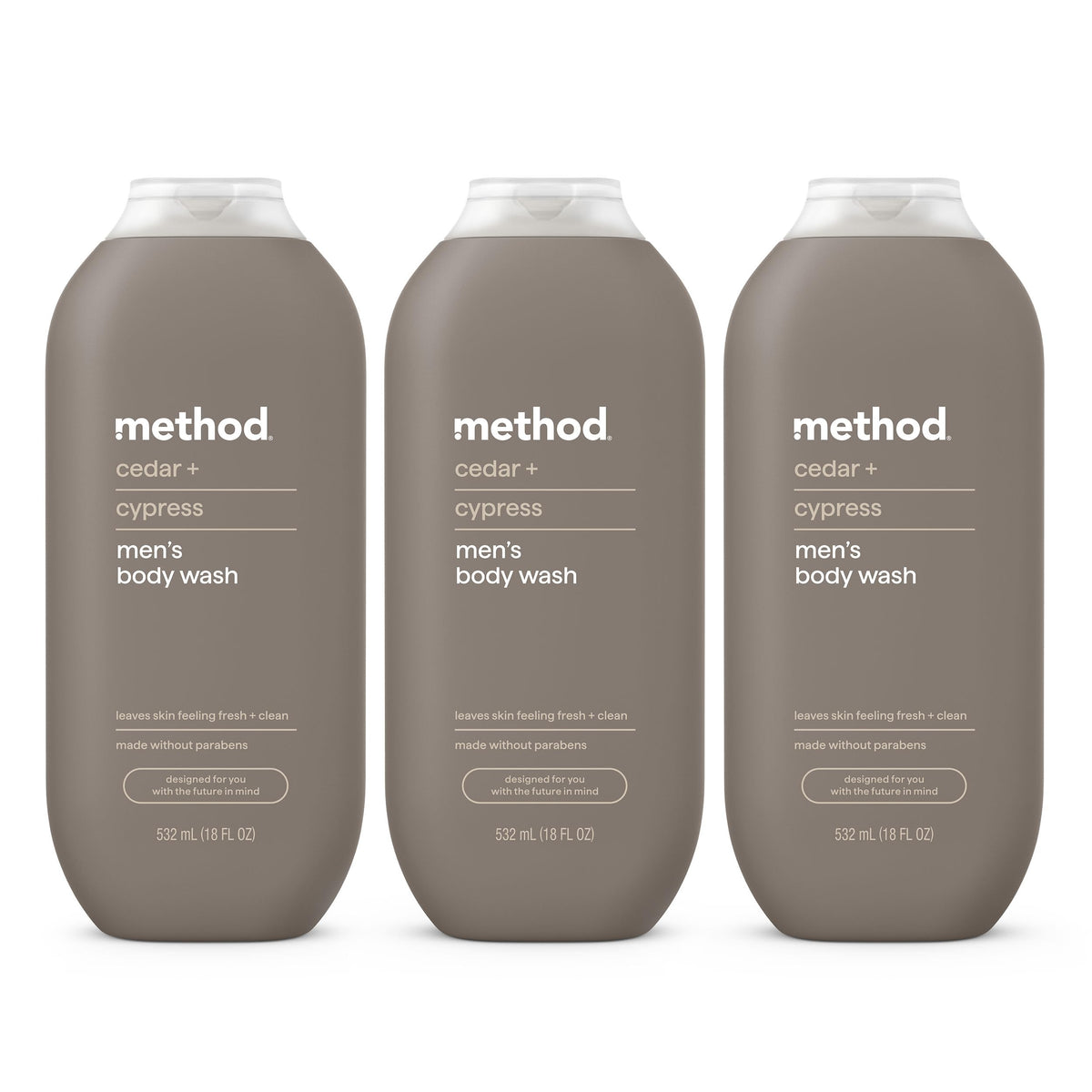 method Men’s Body Wash, Sea + Surf, 18 fl oz, 3 Pack