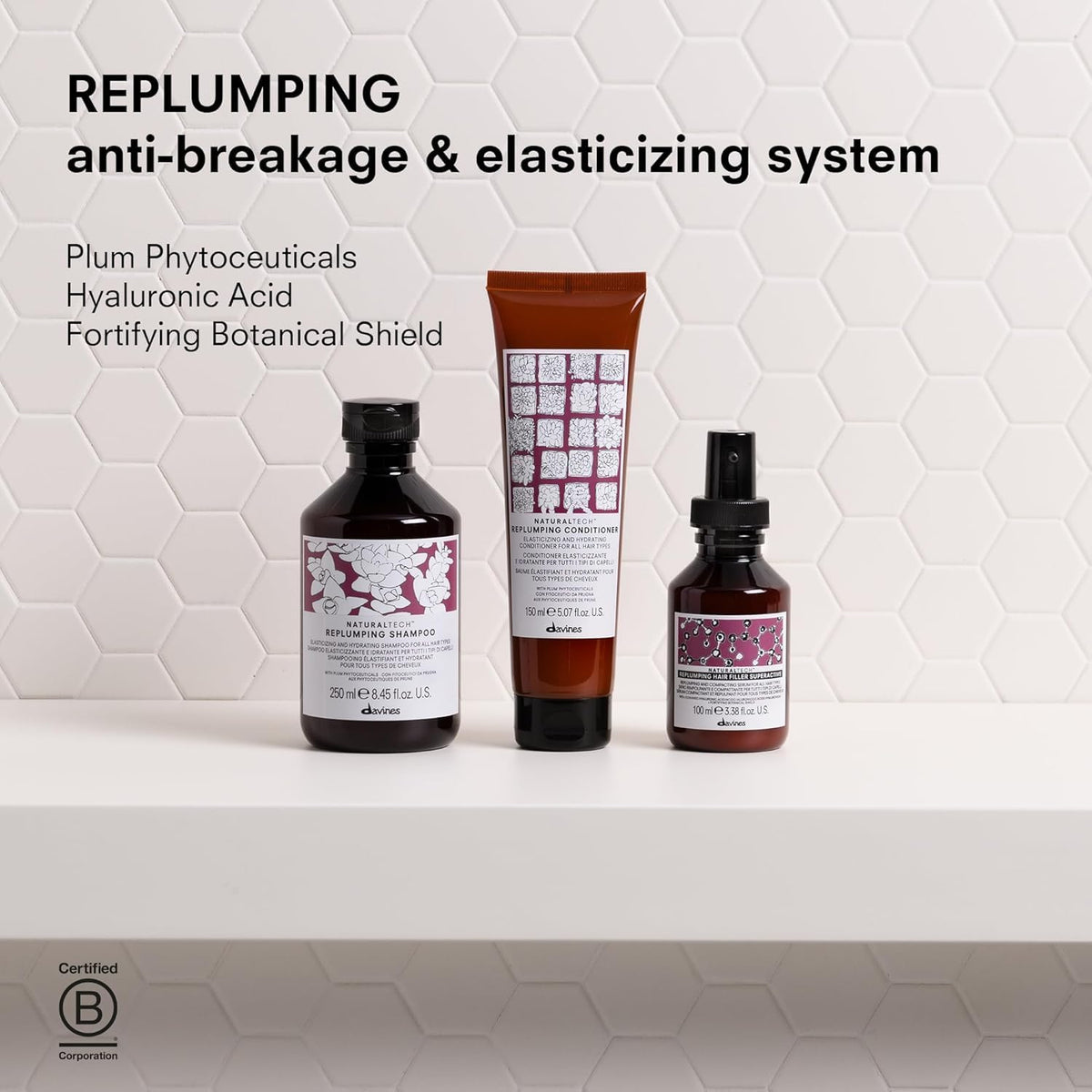 Davines Naturaltech Replumping Conditioner, gentle treatment for fine hair