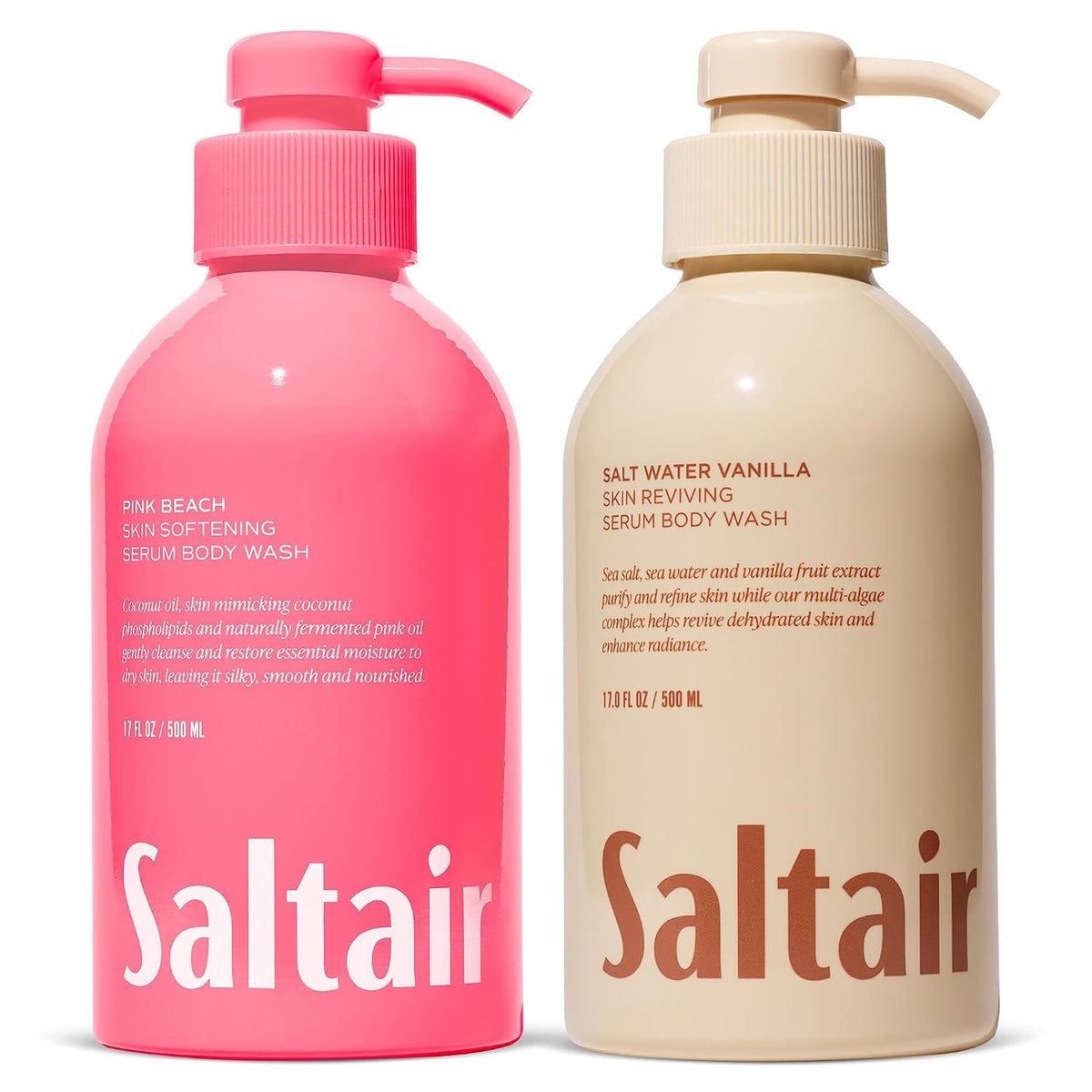 Saltair Body Wash Variety Pack | Santal Coconut Shower Gel Set | 2x 17oz