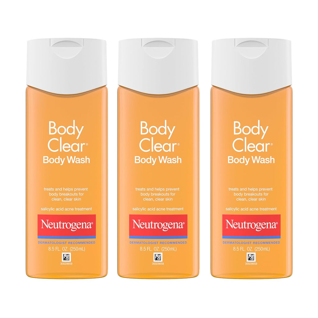 Neutrogena Body Clear Acne Body Wash, 3 x 8.5 fl oz