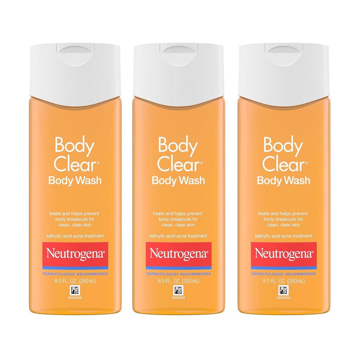 Neutrogena Body Clear Acne Body Wash, 3 x 8.5 fl oz