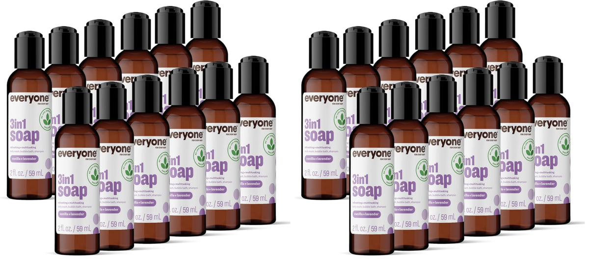 Everyone 3-in-1 Soap Body Wash Shampoo Bubble Bath Unscented 32oz 2pk