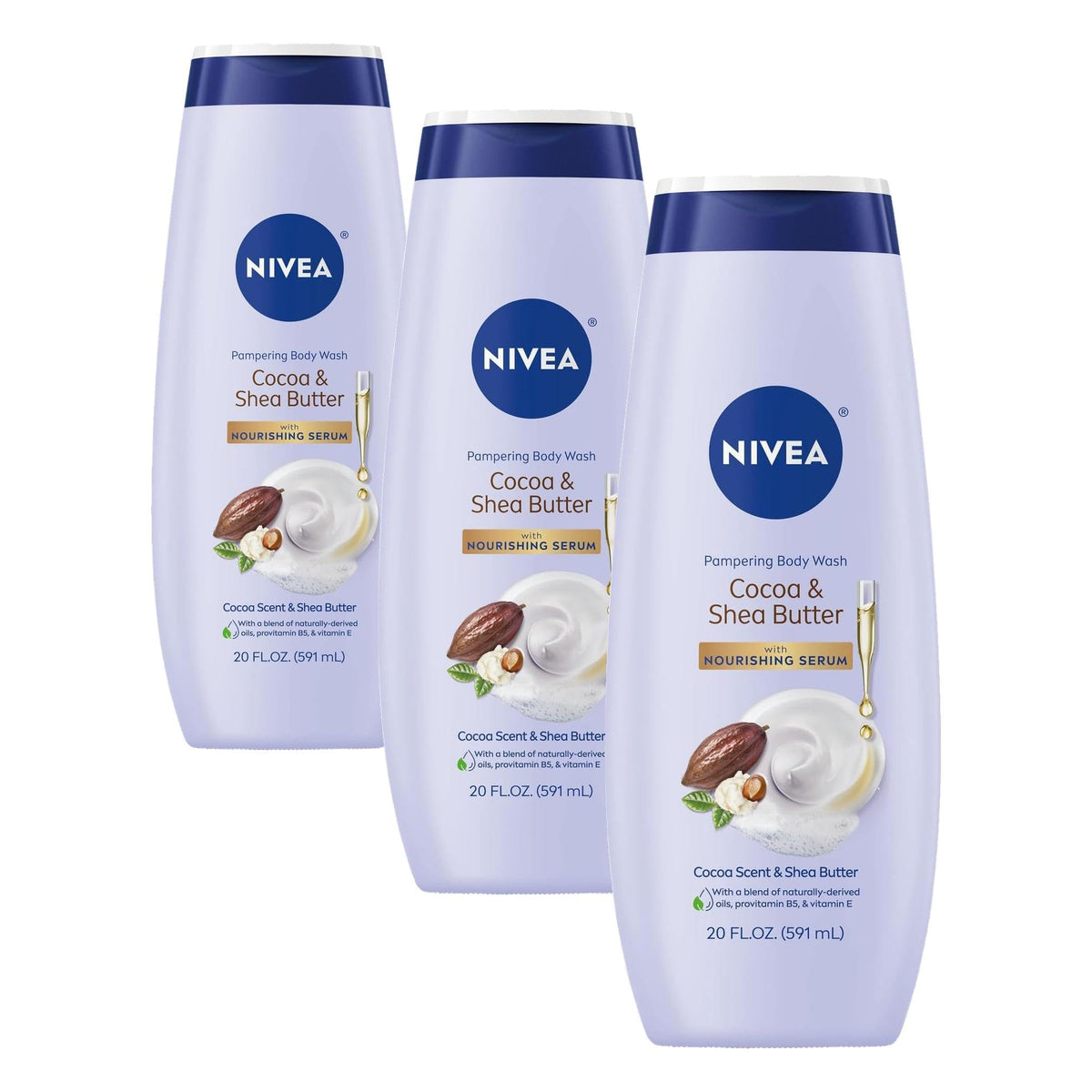 NIVEA Pampering Coconut and Almond Milk Body Wash, 20 FL OZ