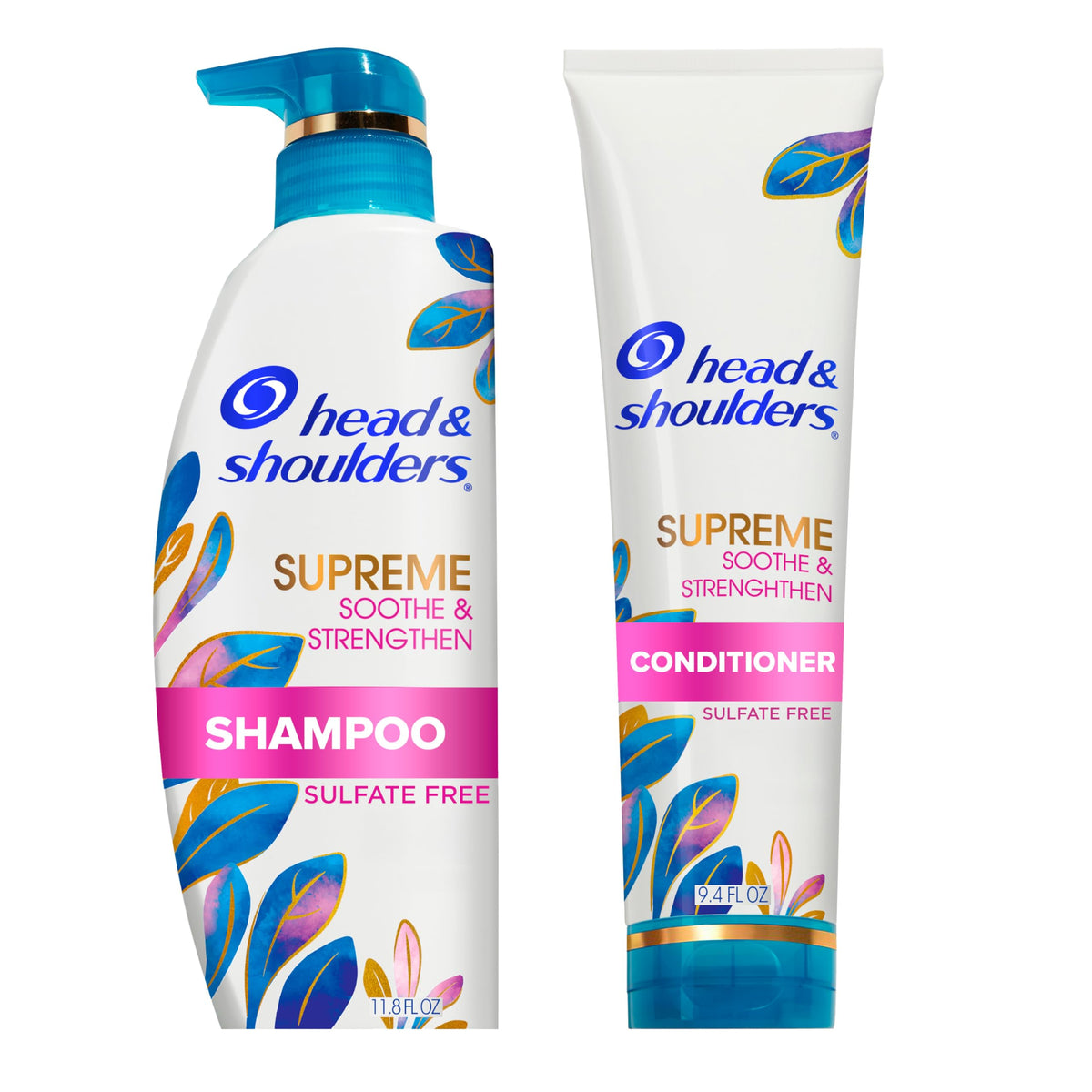 Head & Shoulders Supreme Anti-Dandruff Shampoo with Argan Oil and Rose Essence, 1% Pyrithione Zinc, Sulfate-Free, Deep Moisturization and Itch Control, 28.2 fl oz
