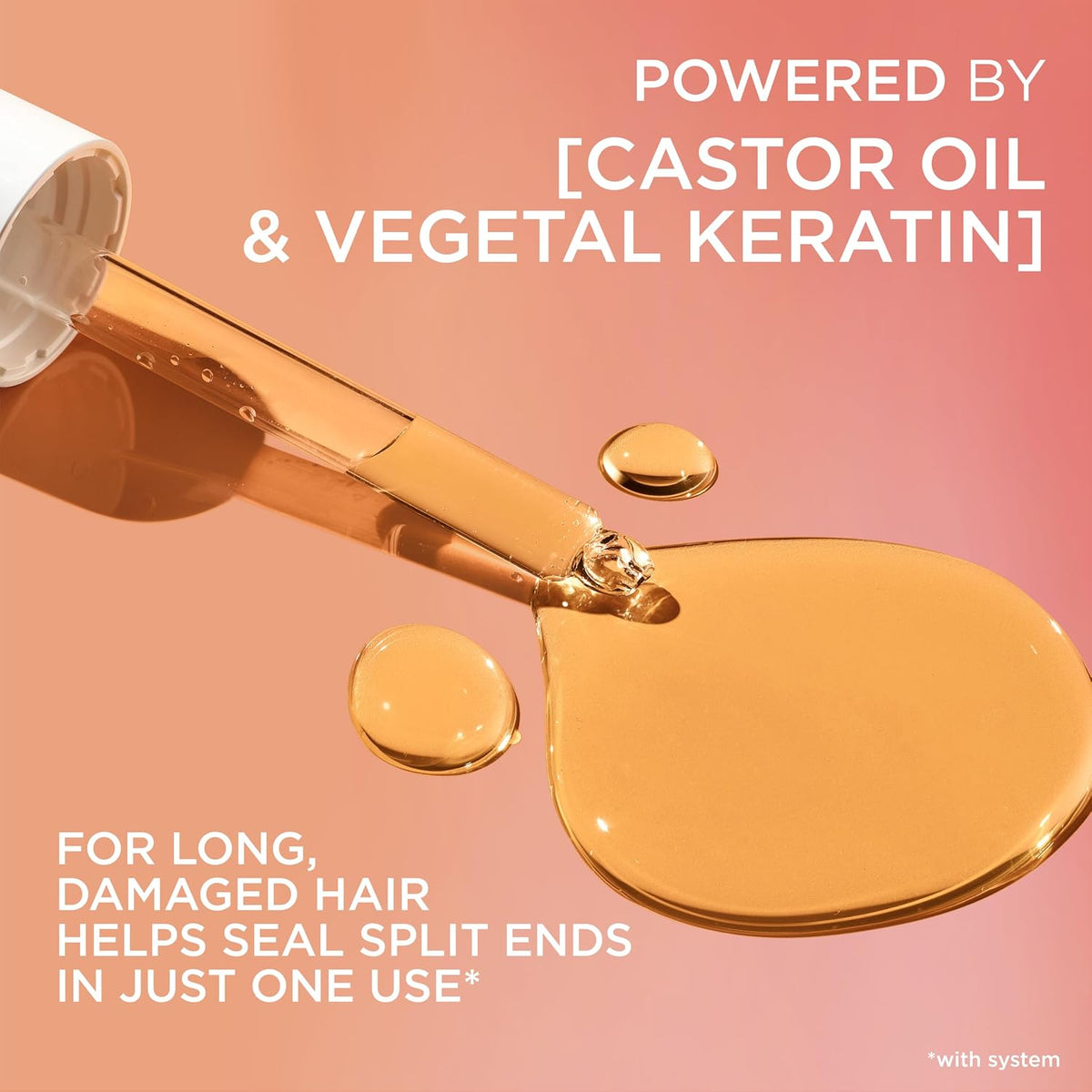 L'Oreal Paris Elvive Dream Lengths Shampoo and Conditioner Set, Seals Split Ends, Hydrating & Strengthening Hair Repair, Fine Castor Oil and Vitamins B3 and B5, 56 Fl Oz Set