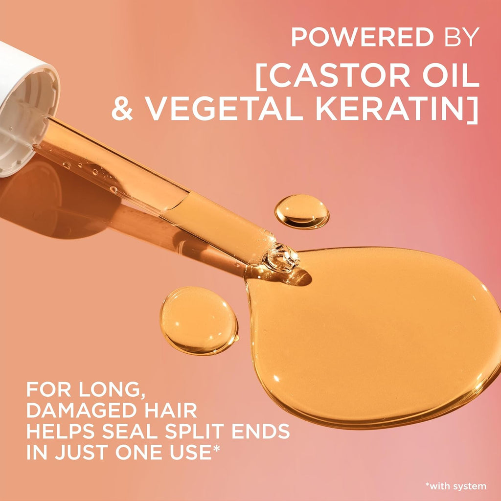 L'Oreal Paris Elvive Dream Lengths Restoring Shampoo With Fine Castor Oil and Vitamins B3 and B5 for Long, Damaged Hair, Visibly Repairs Damage Without Weighdown With System, 28 Fl Ounce