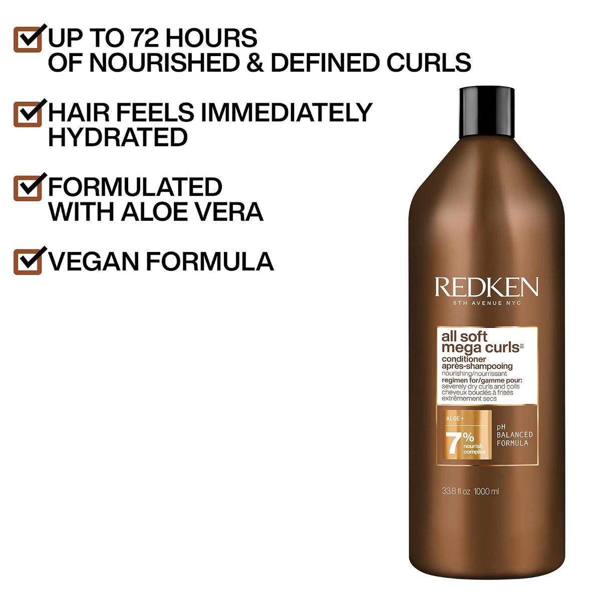 Redken All Soft Mega Curls Conditioner For Extremely Dry Curly & Coily Hair - Nourishes & Softens Severely Dry Hair