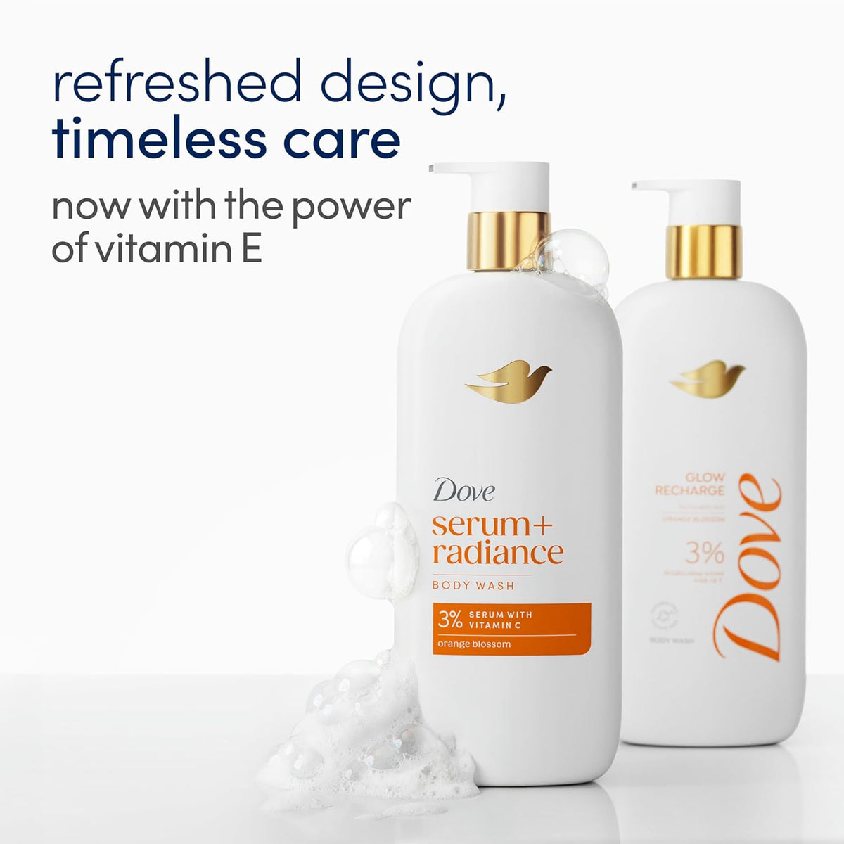 Dove Serum+ Radiance Body Wash, 3% Serum with Vitamin C, 18.5 oz