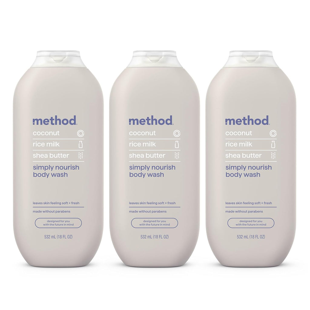 method Body Wash, Simply Nourish, 18 fl oz, 3 pack