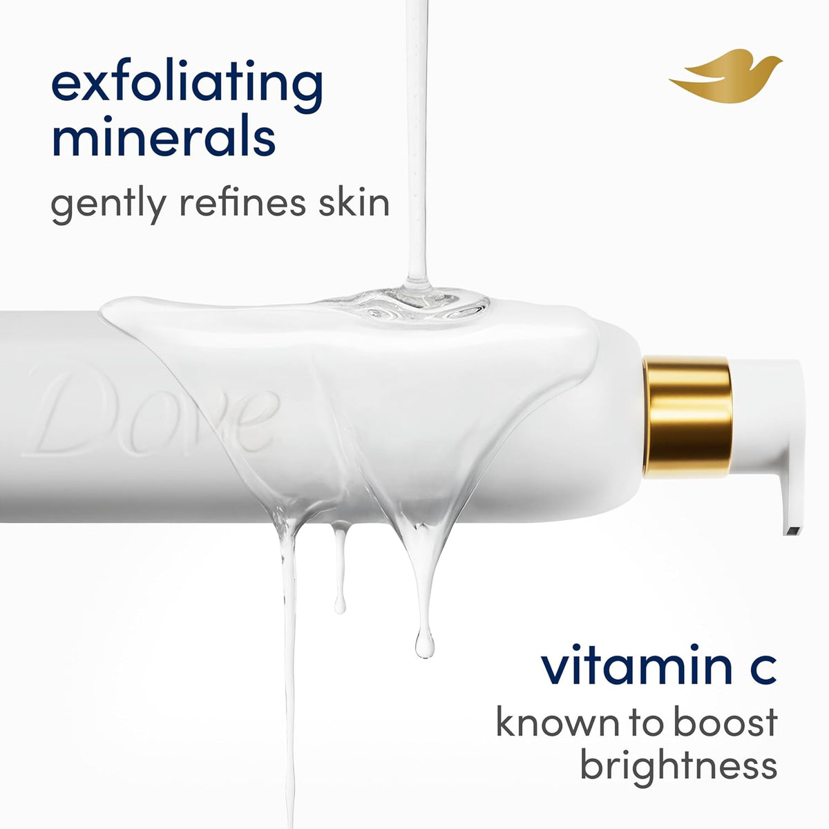 Dove Serum+ Radiance Body Wash, 3% Serum with Vitamin C, 18.5 oz