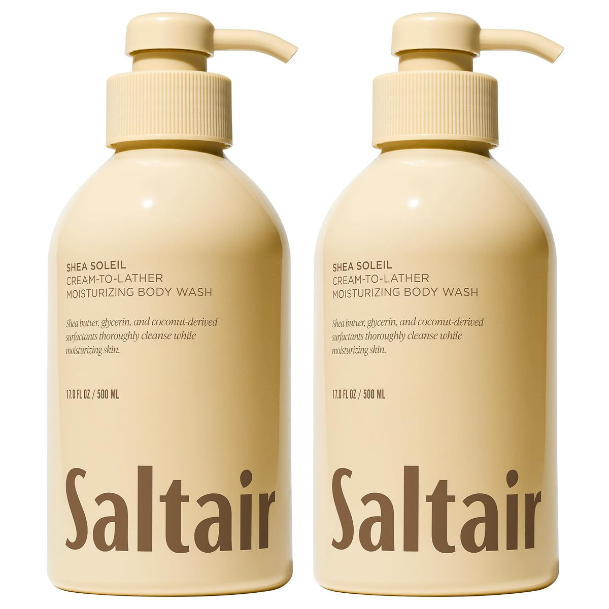 Saltair Body Wash Variety Pack | Santal Coconut Shower Gel Set | 2x 17oz