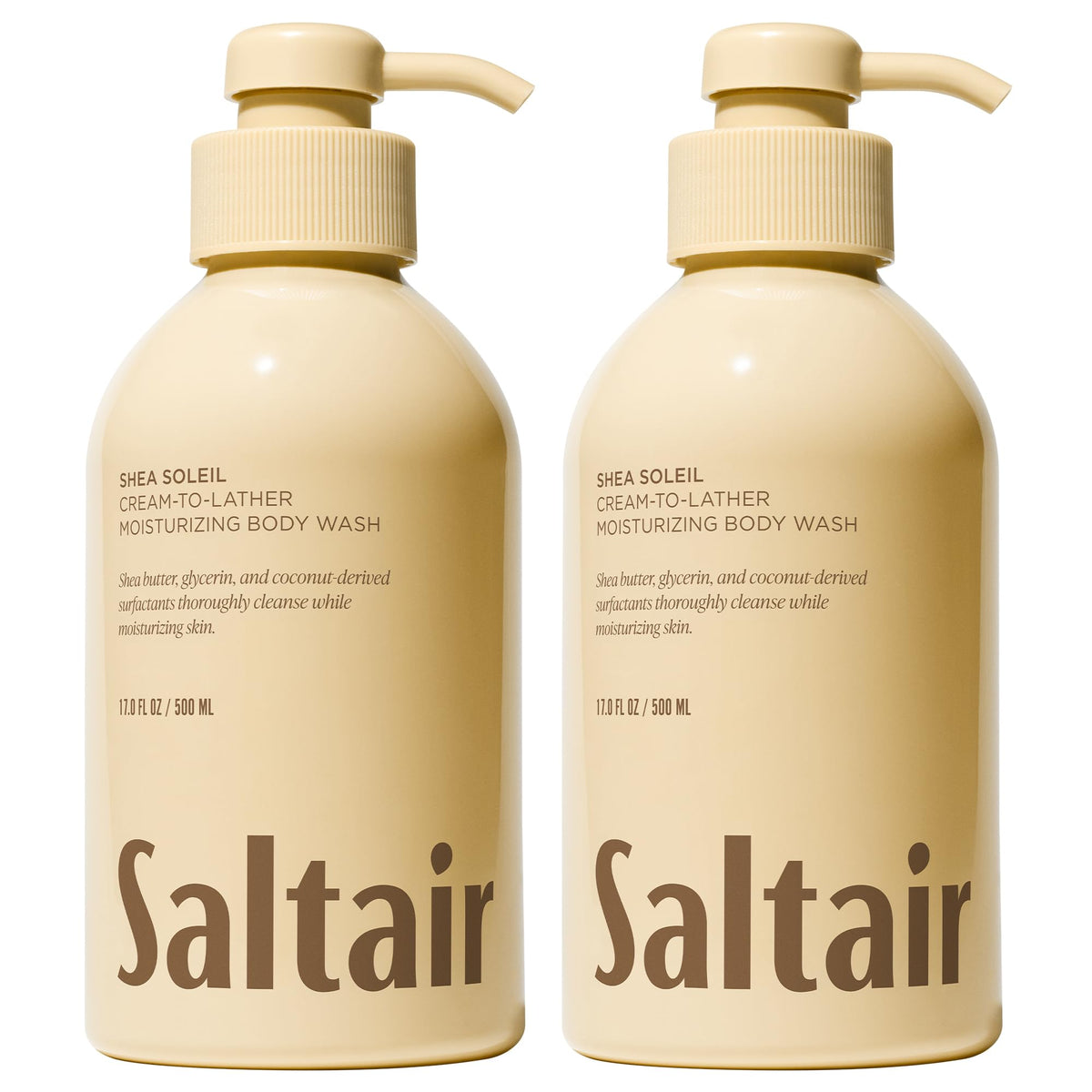Saltair Body Wash Variety Pack | Santal Coconut Shower Gel Set | 2x 17oz