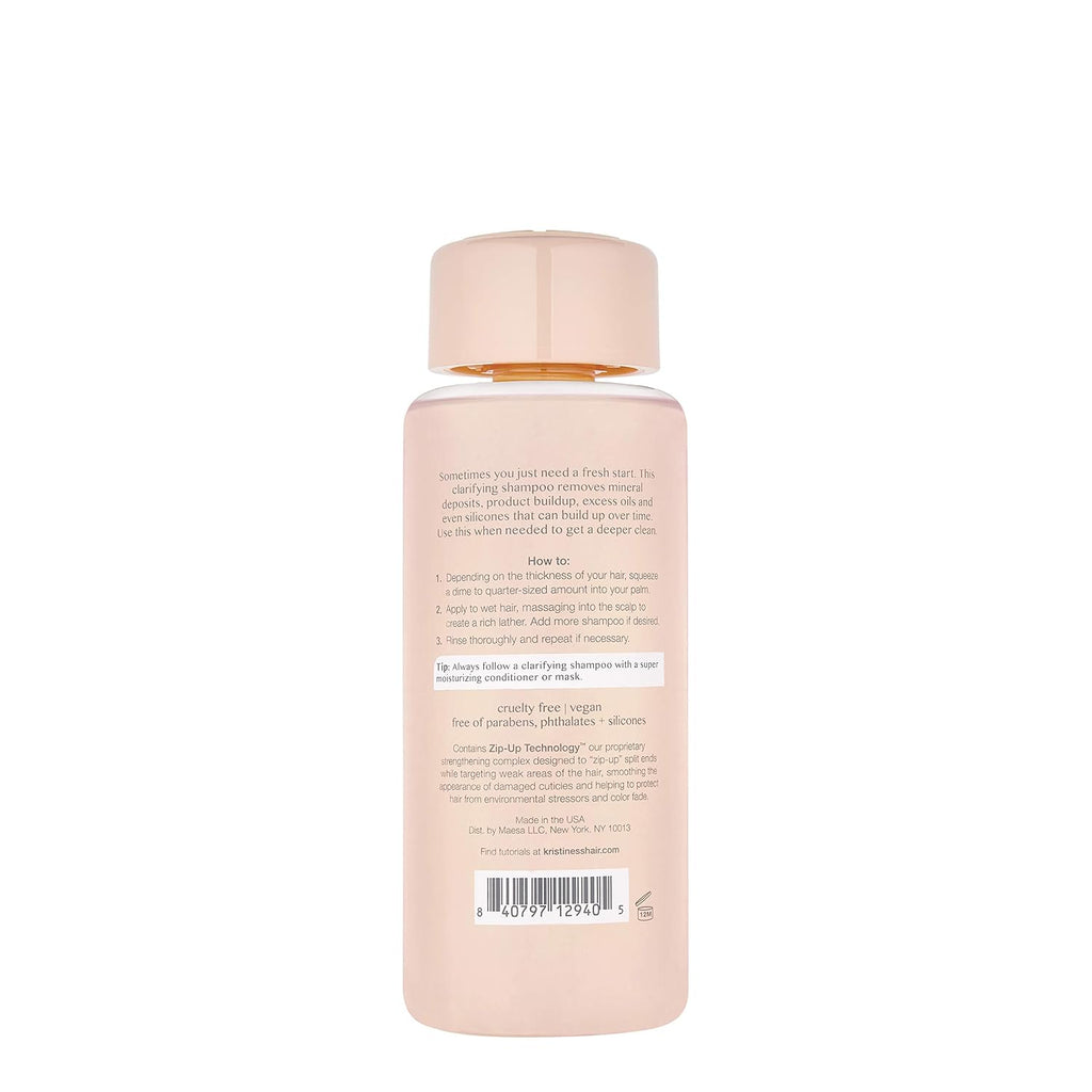Kristin Ess Clarifying Shampoo for Build Up, Oily Hair & Hard Water, Detox Shampoo for Locs, Low Porosity, Thick, Thin, Curly & Color-Treated Hair | Vegan Weekly Cleansing Treatment, Pear Fragrance