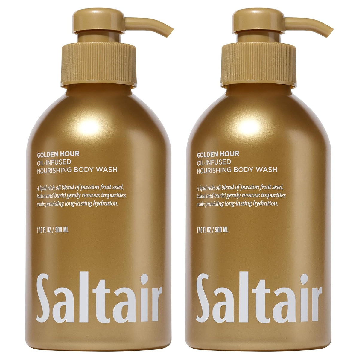 Saltair Body Wash Variety Pack | Santal Coconut Shower Gel Set | 2x 17oz