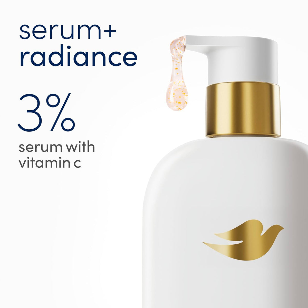 Dove Serum+ Radiance Body Wash, 3% Serum with Vitamin C, 18.5 oz