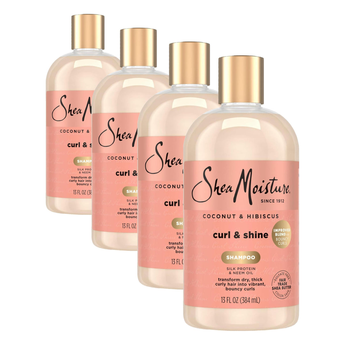 Shea Moisture Coconut & Hibiscus Shampoo for Curly Hair Hydrating 24oz