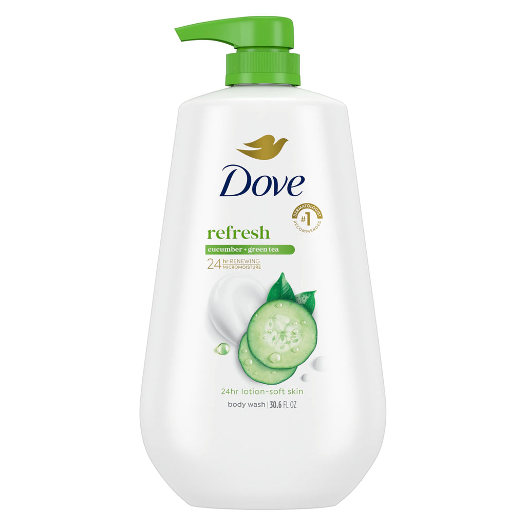 Dove Body Wash Body Wash Refresh Cucumber & Green Tea 30.6 oz, Sulfate Free