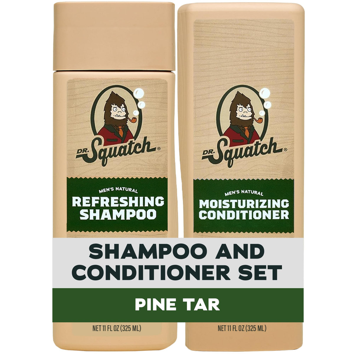 Dr. Squatch Men's Natural Shampoo and Conditioner Set – Sulfate & Paraben Free Natural Shampoo and Conditioner for Men – Scalp Nourishing Formula – Fresh Falls (11 fl oz, 2-Pack)