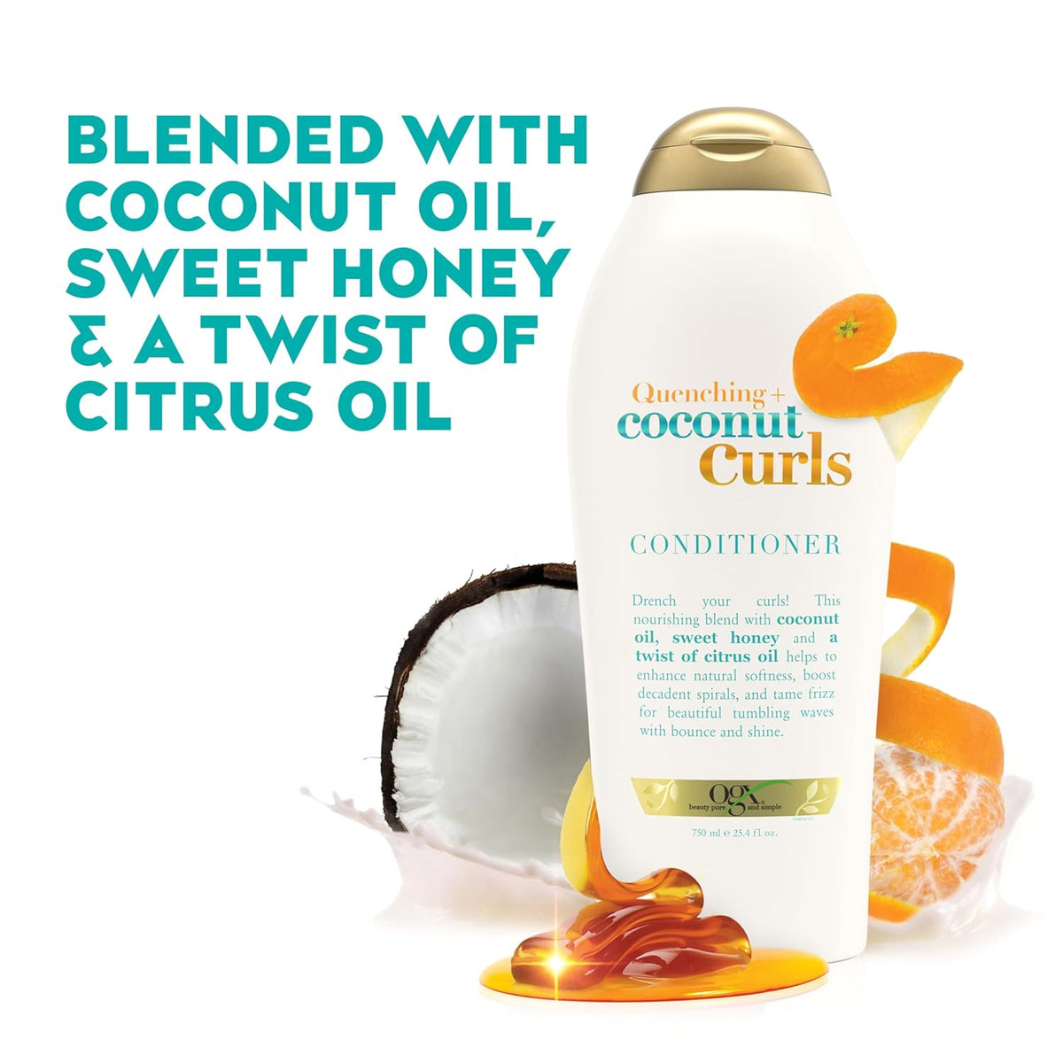 OGX Quenching + Coconut Curls Conditioner, 25.4 fl oz