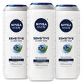 NIVEA MEN Sensitive 3-in-1 Body Wash, Mulitpack, 3 x 16.9 FL OZ