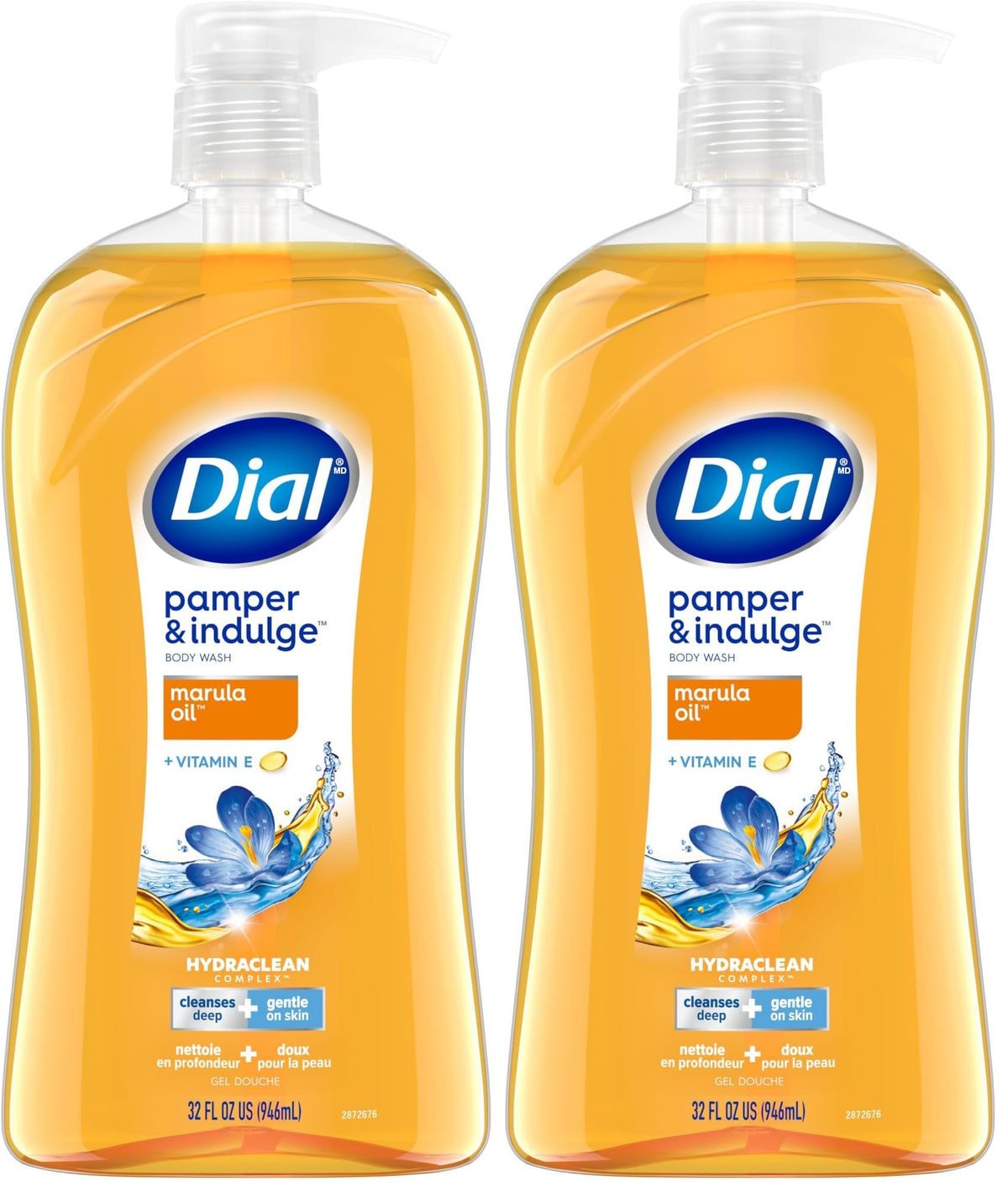 Dial Body Wash, Refresh & Renew Coconut Water, 32 Fl Oz, Hydraclean Complex & Vitamin E, Gentle, Leaves Skin Feeling Nourished, Dermatologist-Tested, No Parabens & Sulfates