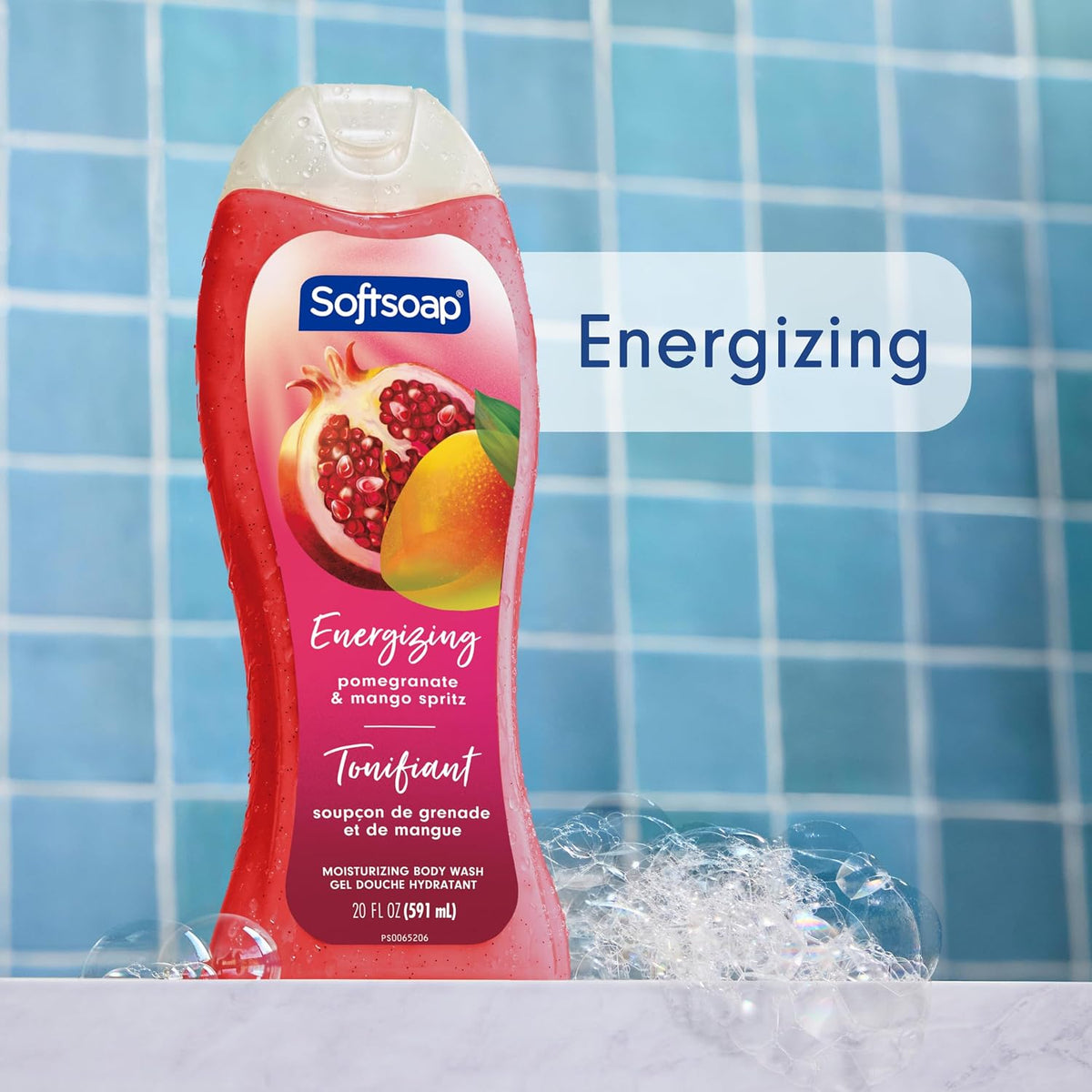 Softsoap Body Wash, Pomegranate & Mango Spritz Body Wash, 20 Fl Oz (Pack of 4)
