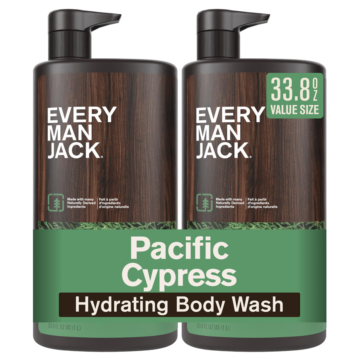 Every Man Jack Hydrating Body Wash for Men, Sea Minerals Citron, 2pk
