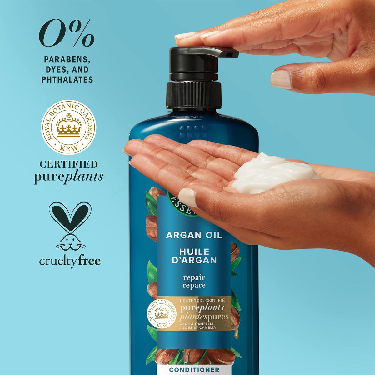 Herbal Essences Argan Oil Repair Shampoo & Conditioner Set, Moisturizes & Smoothes, Paraben-Free, Color-Safe, pH-Balanced, Citrus Scent, 20.2 Fl Oz, 2-Pack