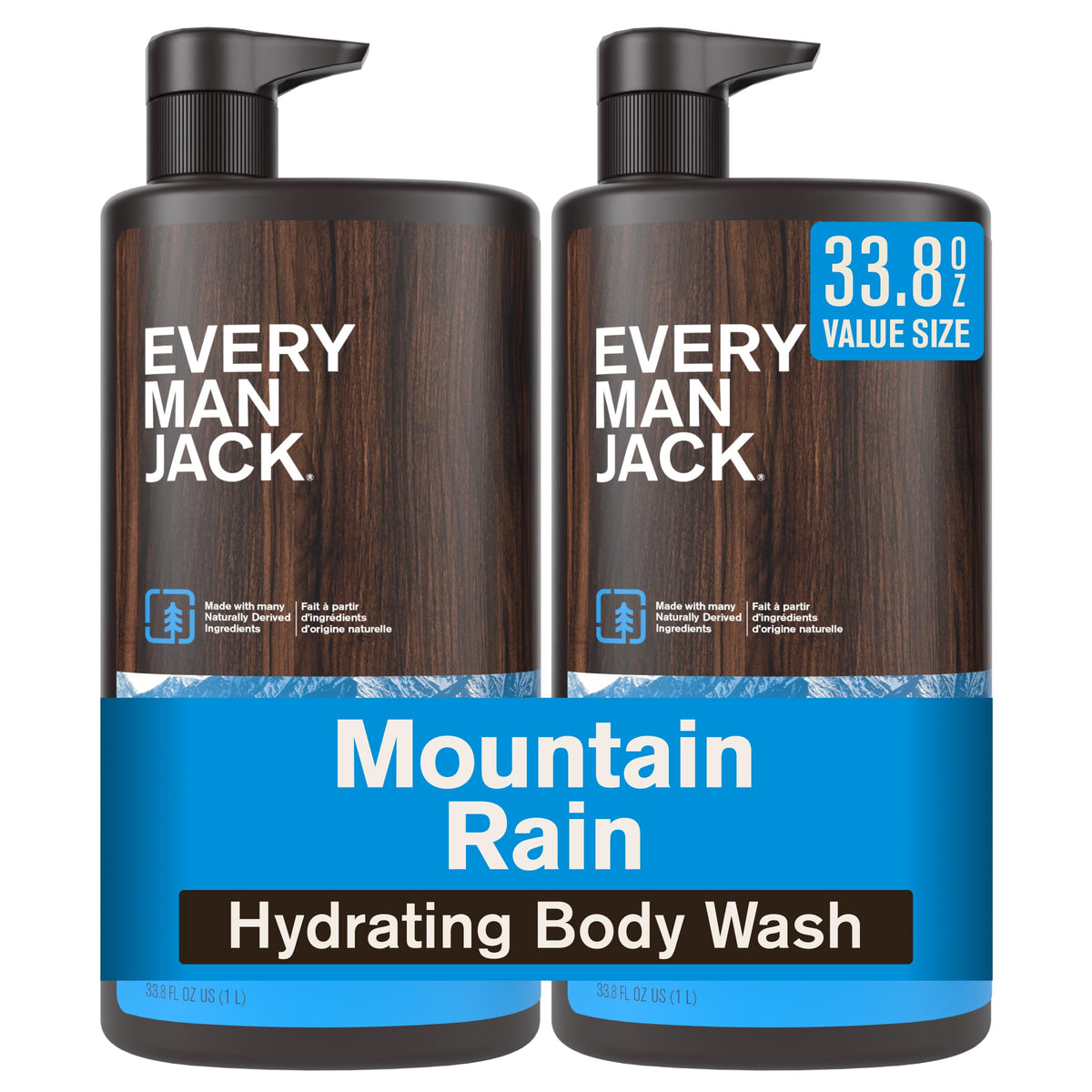 Every Man Jack Hydrating Body Wash for Men, Sea Minerals Citron, 2pk
