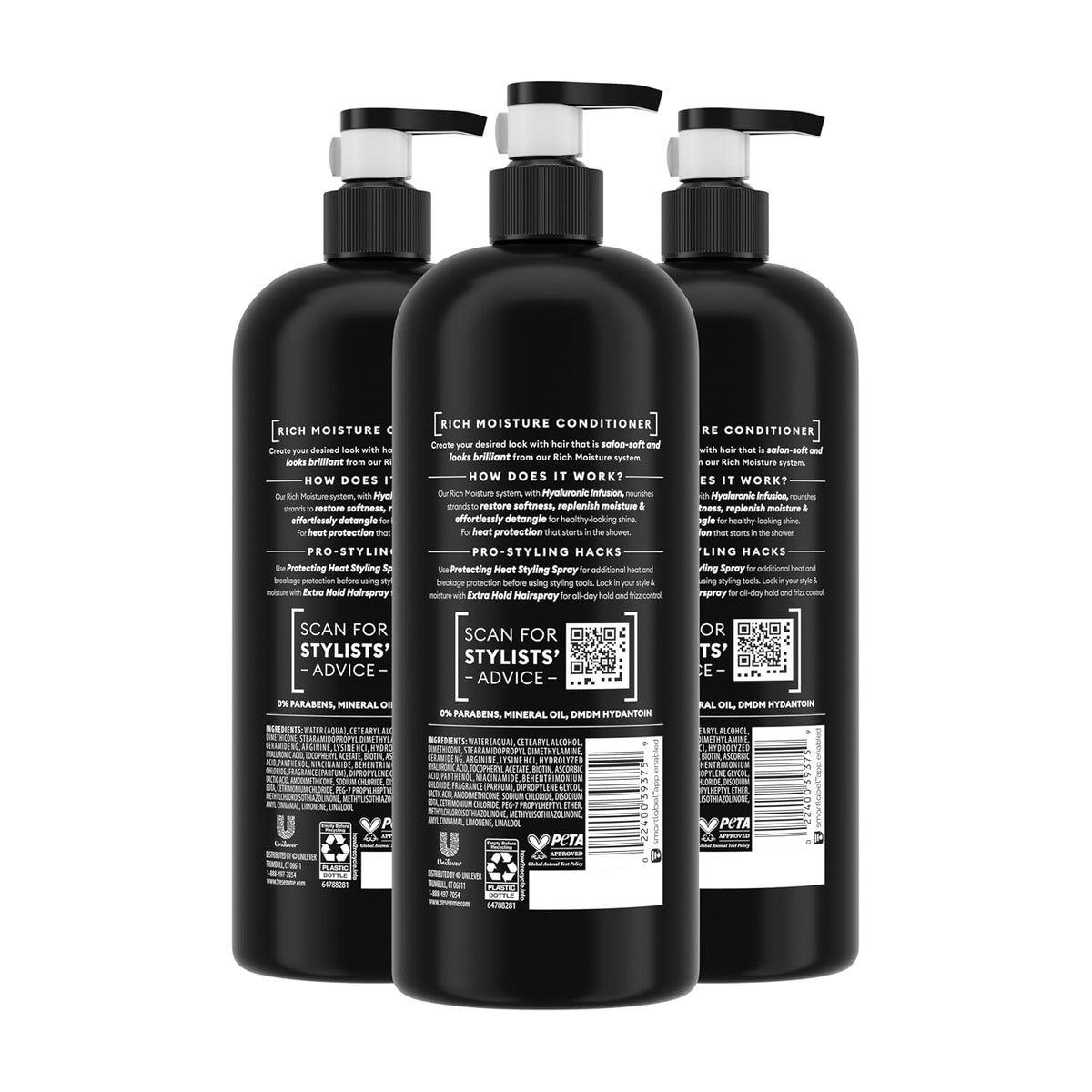 TRESemmé Rich Moisture Hydrating Conditioner for Dry Hair 28 oz 3 ct