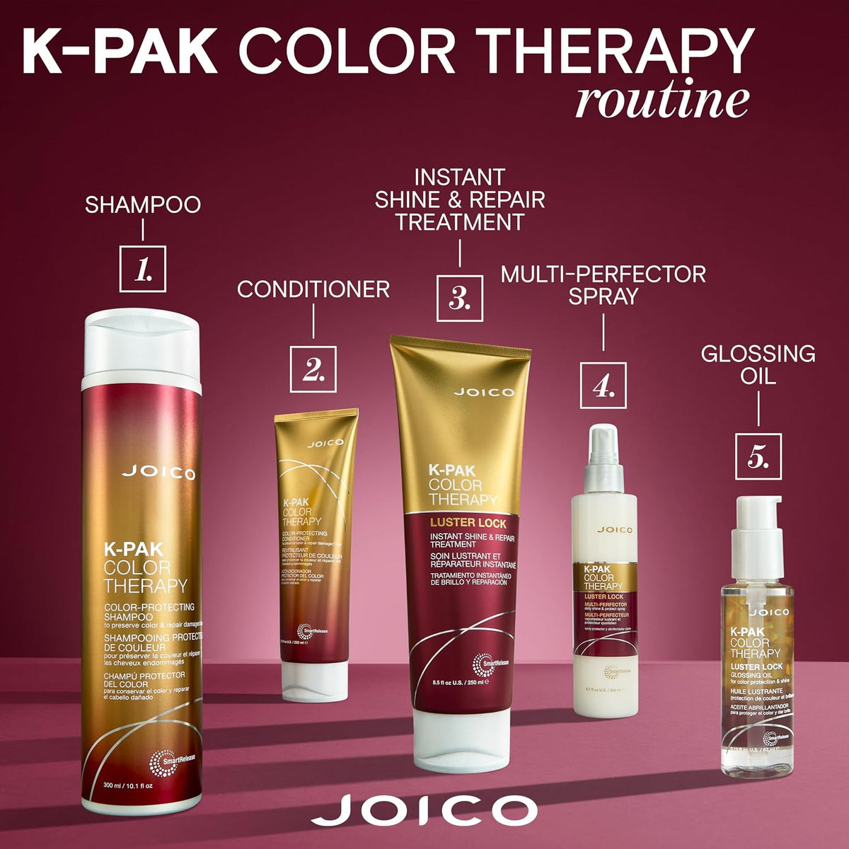 Joico K-PAK Color Therapy Color-Protecting Conditioner | For Color-Treated Hair | Boost Shine | Improve Elasticity | Repair Breakage | Rebuild Damaged Hair | With Keratin & Argan Oil