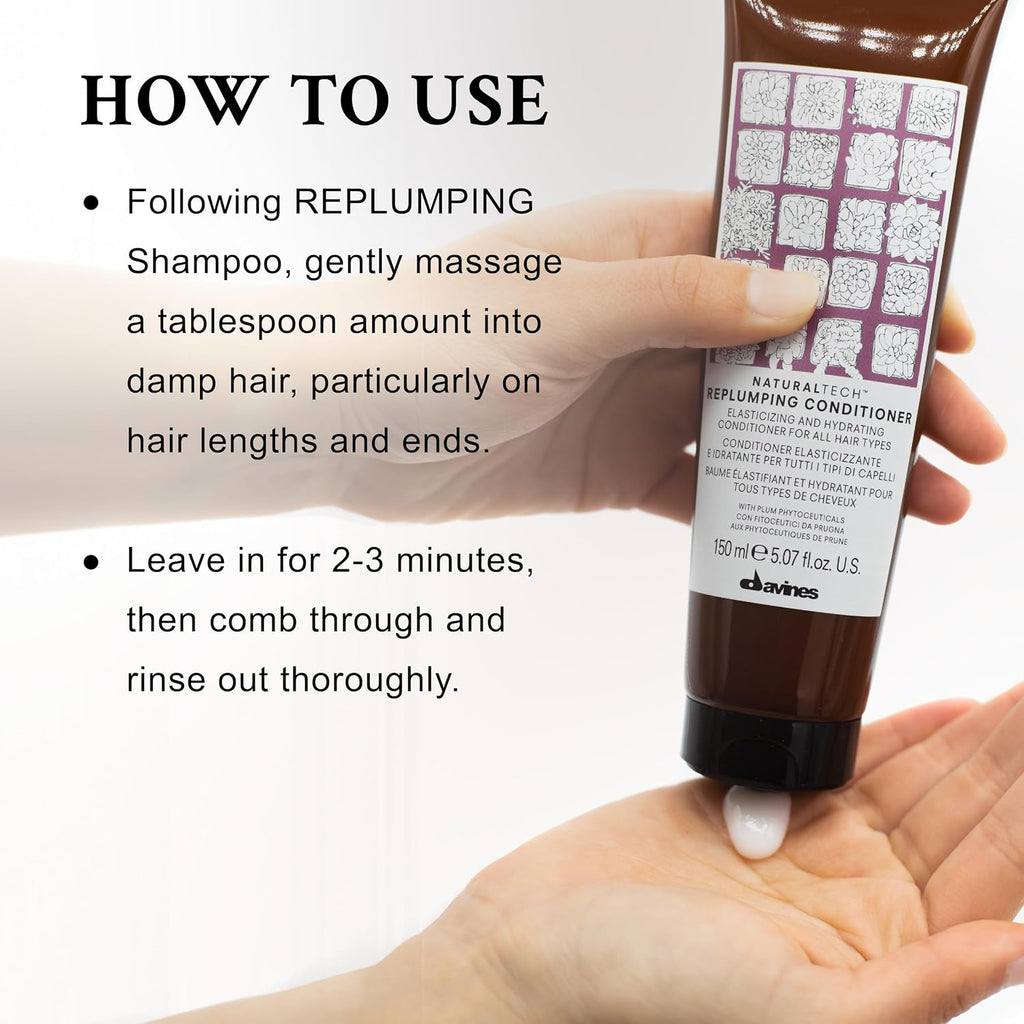 Davines Naturaltech Replumping Conditioner, gentle treatment for fine hair