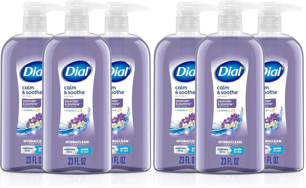 Dial Body Wash, Refresh & Renew Spring Water, 23 Fl Oz (Pack of 3), Hydraclean Complex & Vitamin E, Gentle, Leaves Skin Feeling Nourished, Dermatologist-Tested, No Parabens & Sulfates