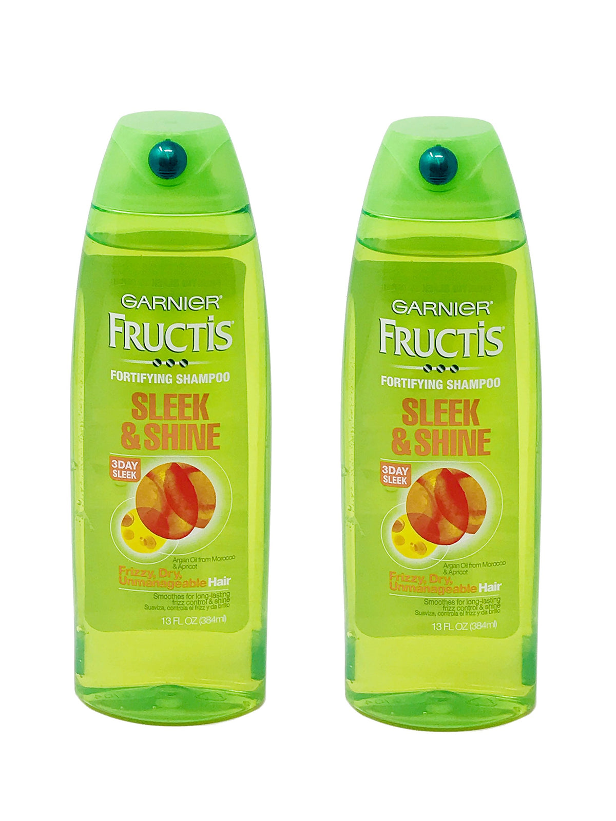 Garnier Fructis Sleek & Shine Shampoo, Smoothing Shampoo for Frizzy, Dry Hair with Argan Oil and Vegan Keratin, 33.8 Fl Oz (Packaging May Vary)