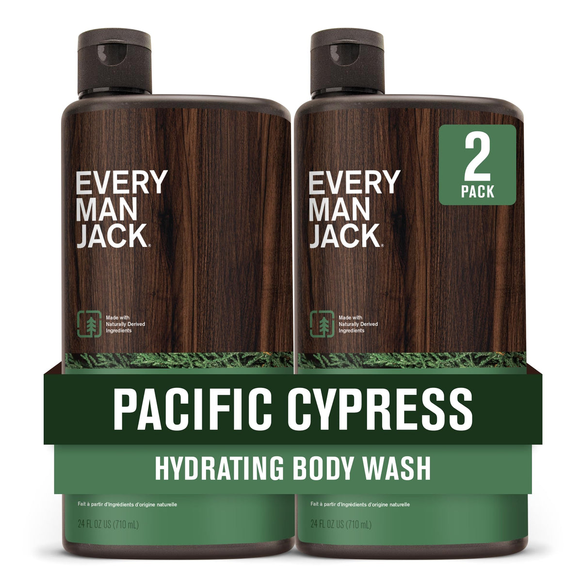 Every Man Jack Hydrating Body Wash for Men, Cedar Red Sage, 2pk