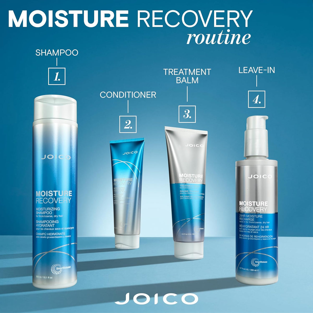 Joico Moisture Recovery Moisturizing Conditioner | For Thick, Coarse, Dry Hair | Replenish Moisture | Restore Smoothness & Elasticity | Strengthen & Reduce Breakage | With Jojoba Oil & Shea Butter