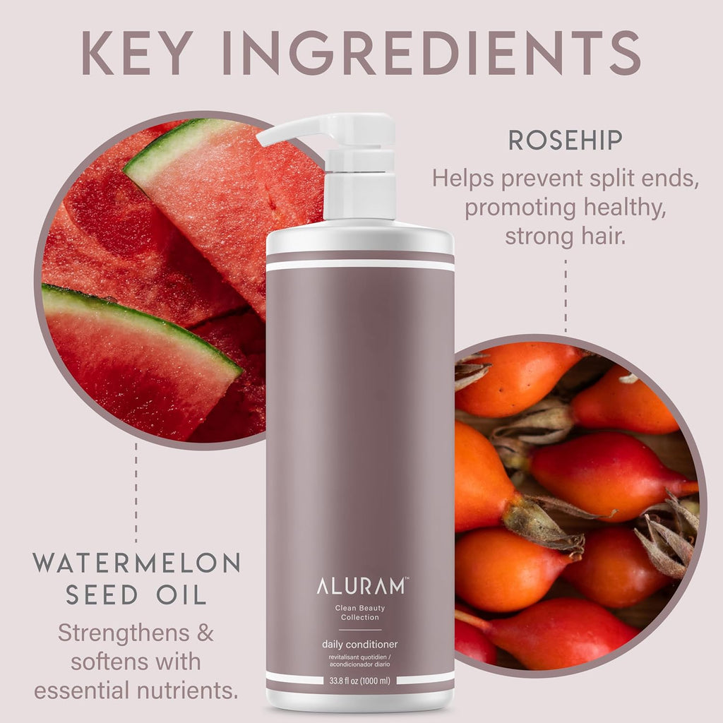 ALURAM Coconut Water Daily Conditioner for Men and Women, Clean Hydration and Shine for All Hair Types, 33.8 Fl Oz