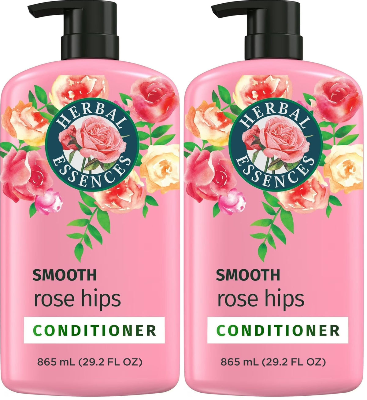 Herbal Essences Conditioner, Rose Hips- Smooth Collection, Shiny Hair with Vitamin E & Jojoba, Safe for Color Treated Hair, Floral Scent, Cruelty-Free, Dermatologist-Tested, 29.2 Fl Oz