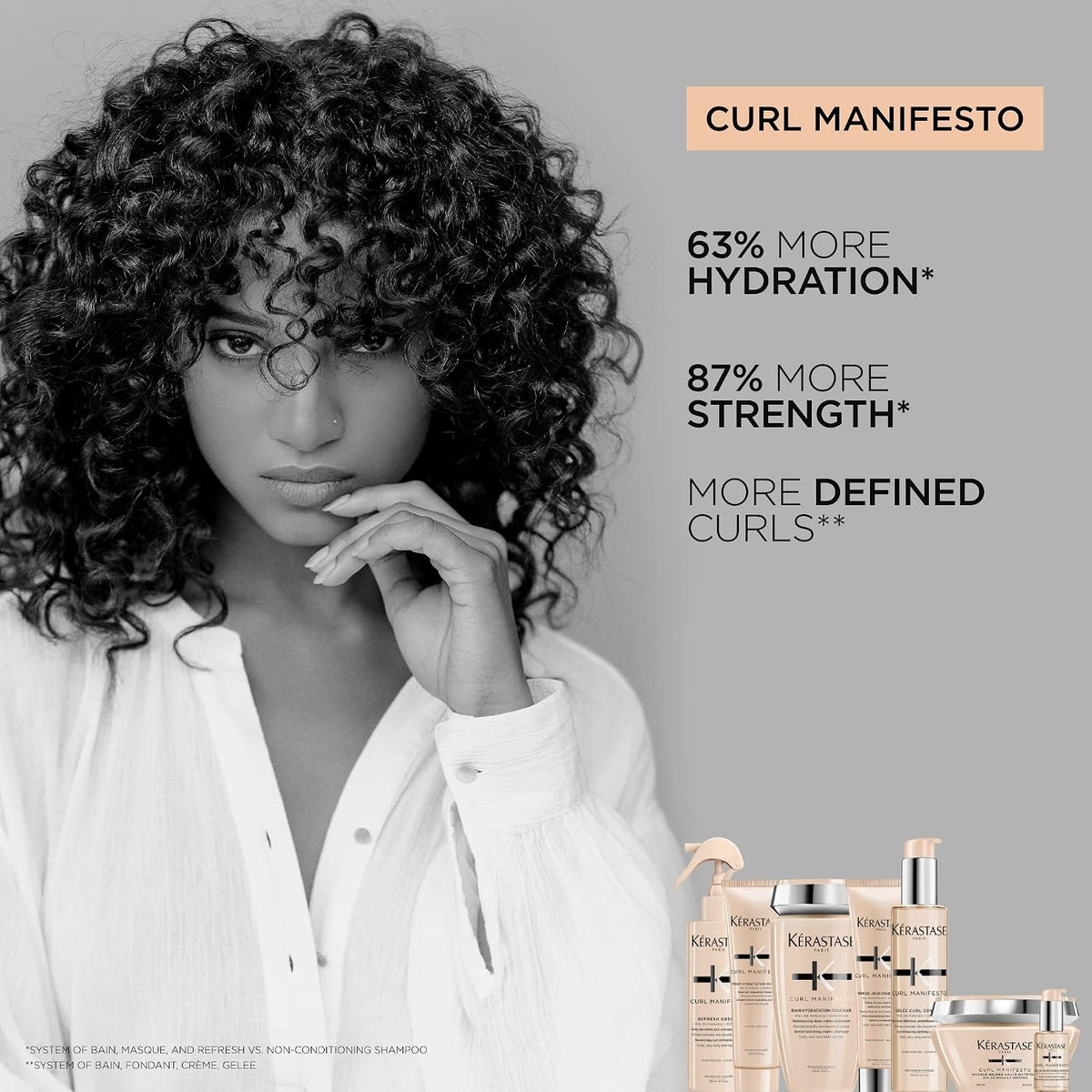 Kérastase Curl Manifesto Essentielle Conditioner – Detangles, 8.5 Fl Oz