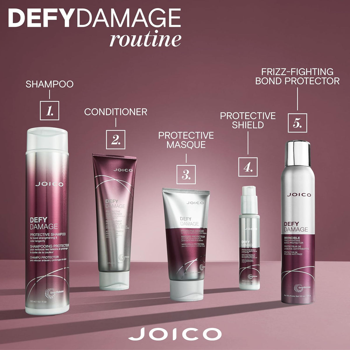 Joico Defy Damage Protective Conditioner | For Color-Treated Hair | Strengthen Bonds & Preserve Hair Color | With Moringa Seed Oil & Arginine | 33.8 Fl Oz