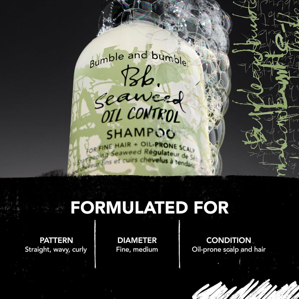 Bumble and bumble. Seaweed Oil Control Shampoo | Purifying Formula Removes Excess Oil Without Overdrying | For Oil-Prone Scalp + Hair | Seaweed Blend, Zinc PCA, Lactobacillus