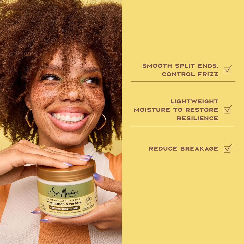 Shea Moisture Jamaican Black Castor Oil Strengthen & Grow Leave-In Conditioner, 11 Ounce