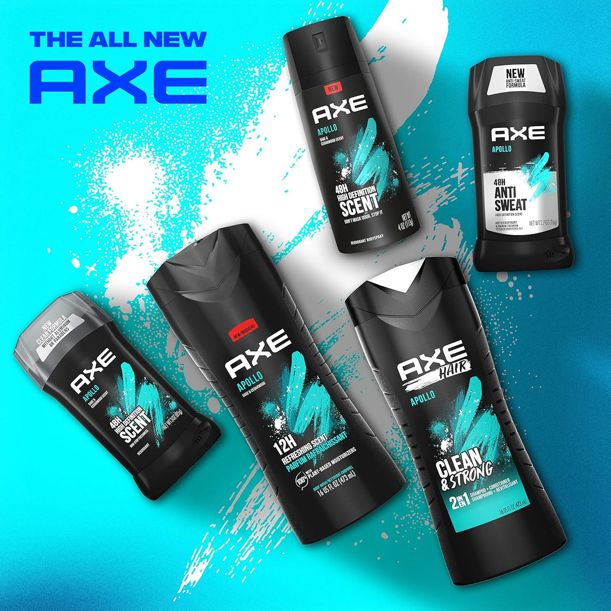 AXE Sage & Cedarwood Body Wash Apollo 4 Count 16 fl oz